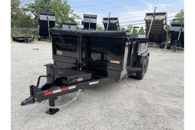 New 2026 Covered Wagon 7x14 Dump, 2' Sides, Ramps, Tarp, Spare