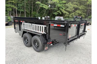 New 2026 Covered Wagon 7x14 Dump, 2' Sides, Ramps, Tarp, Spare