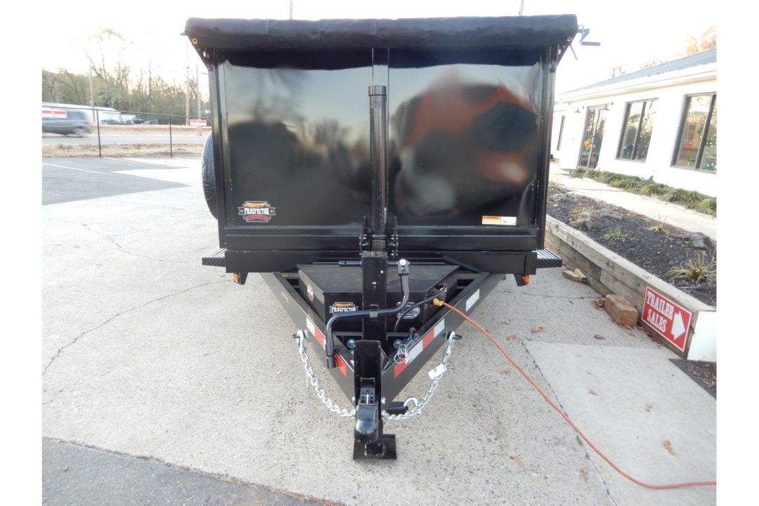 New 2026 Covered Wagon 7x14 Dump, 4' Sides, Ramps, Spare, 8K Axles