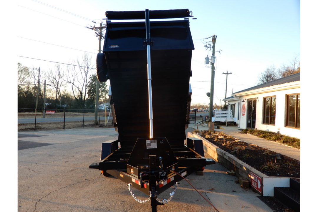 New 2026 Covered Wagon 7x14 Dump, 4' Sides, Ramps, Spare, 8K Axles