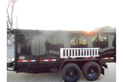 New 2026 Covered Wagon 7x14 Dump, 4' Sides, Ramps, Spare, 8K Axles