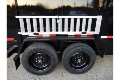 New 2026 Covered Wagon 7x14 Dump, 4' Sides, Ramps, Spare, 8K Axles