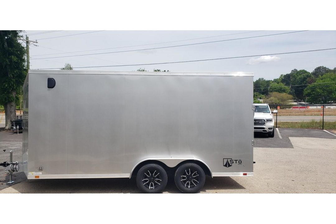 New 2026 ATC 7.5x16" Enclosed, Ramp & Side Door, Spare Tire