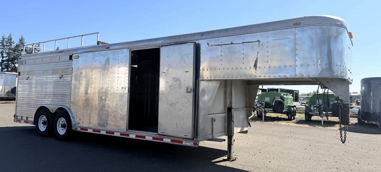 Used 1997 Sooner 2 Horse Stock / Stock Combo Trailer