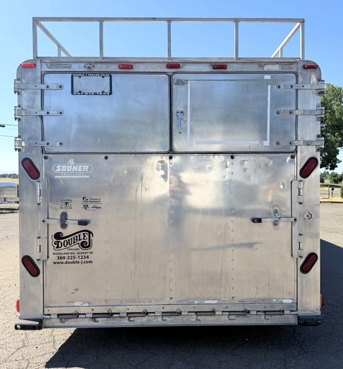 Used 1997 Sooner 2 Horse Stock / Stock Combo Trailer