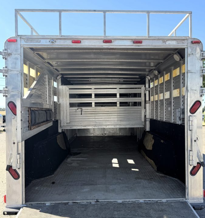 Used 1997 Sooner 2 Horse Stock / Stock Combo Trailer