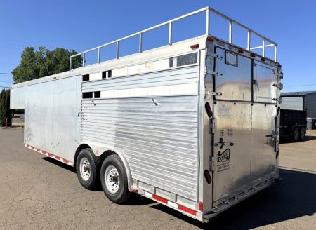Used 1997 Sooner 2 Horse Stock / Stock Combo Trailer