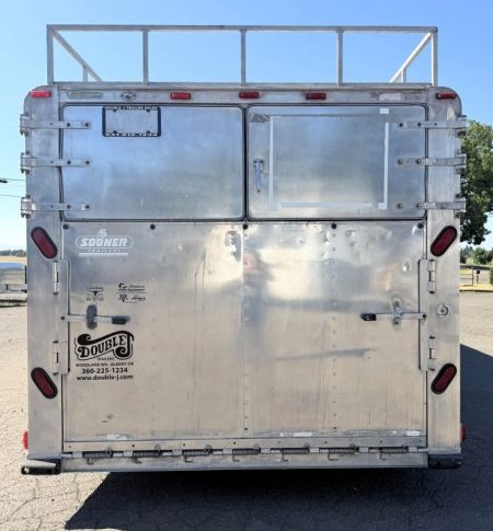 Used 1997 Sooner 2 Horse Stock / Stock Combo Trailer