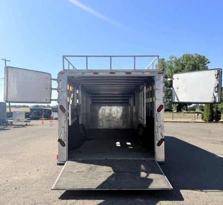 Used 1997 Sooner 2 Horse Stock / Stock Combo Trailer