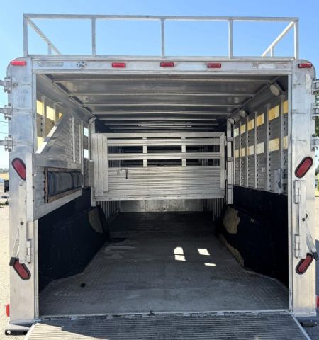 Used 1997 Sooner 2 Horse Stock / Stock Combo Trailer
