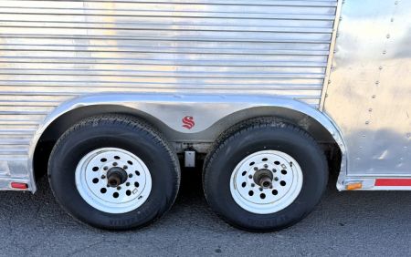 Used 1997 Sooner 2 Horse Stock / Stock Combo Trailer