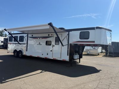 Used 2023 Bison Trailers Ranger with Slide Out and Dinette Horse Trailer