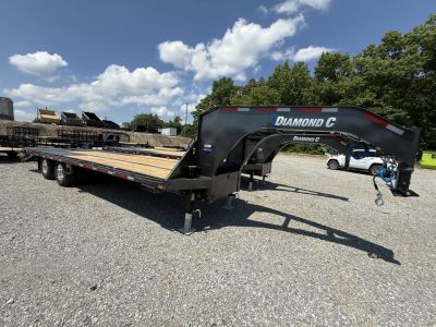 New 2026 Diamond C FMAX 210 25’ Flatbed Trailer, MAX RAMPS, SIMOL 20K 2SPD JACKS, ALUMINUM OUTER WHEELS, 14PLY TIRES