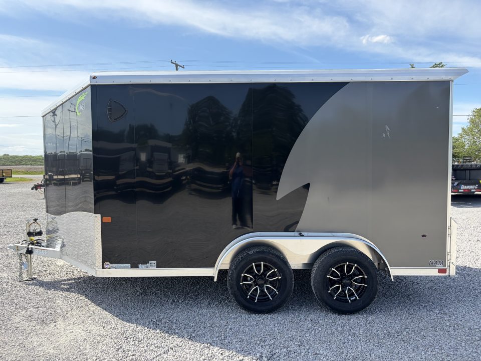 New 2026 NEO TRAILERS NAM1275TR74 (7.5' X 12') 7K V-Nose Enclosed Motorcycle Trailer