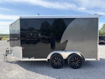 New 2026 NEO TRAILERS NAM1275TR74 (7.5' X 12') 7K V-Nose Enclosed Motorcycle Trailer