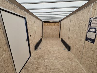 New 7.5 x 16 Look Element SE V-Nose Cargo Trailer 7K GVWR, **Tru Blue Composite w/Black Out Trim, Rear Flare w/ Lights, Alum Wheels & Ramp Door