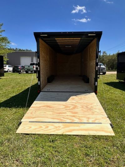 New 2026 Rock Solid 8.5x24 7'6" Interior Car Hauler-5200LB Torsion Axle-Black Poly- Blackout-Enclosed Car Hauler
