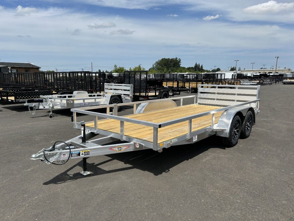 New 2026 H&H Trailers 7x14 Open Aluminum Tandem Axle Utility Trailer 7K GVWR