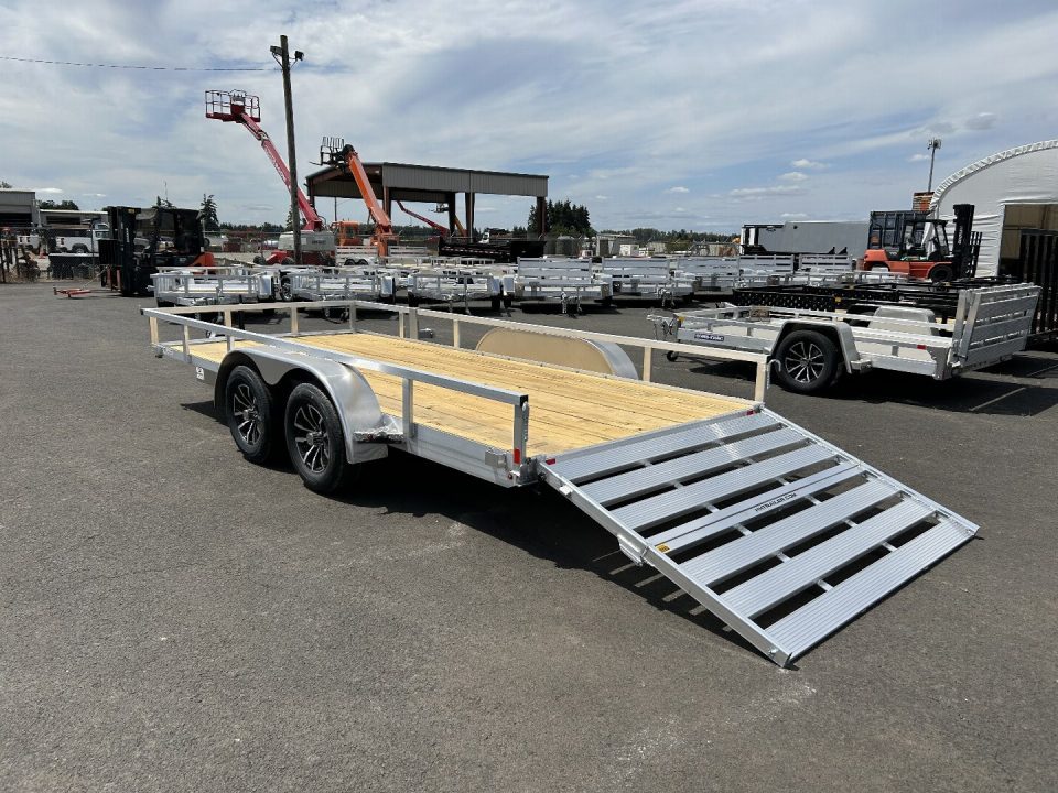New 2026 H&H Trailers 7x14 Open Aluminum Tandem Axle Utility Trailer 7K GVWR