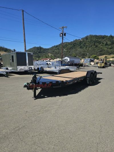 New SALE! SPLIT-TILT 2027 DOUBLE A CT147-20 82"X20' 17,500 GVWR EQUIPMENT TRAILER FENDER GUARDS