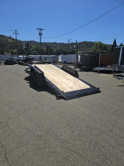 New SALE! SPLIT-TILT 2027 DOUBLE A CT147-20 82"X20' 17,500 GVWR EQUIPMENT TRAILER FENDER GUARDS