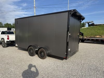 New Outlaw 7x16 7k Torsion Spread W/ Wing Charcoal/B/O- 7' 6" Interior Height
