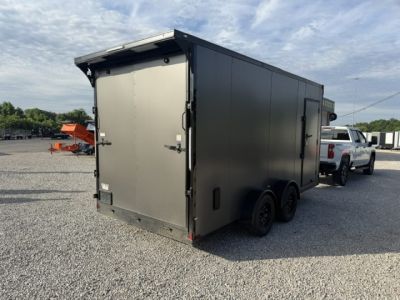 New Outlaw 7x16 7k Torsion Spread W/ Wing Charcoal/B/O- 7' 6" Interior Height