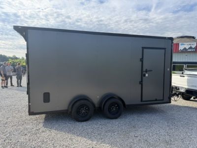 New Outlaw 7x16 7k Torsion Spread W/ Wing Charcoal/B/O- 7' 6" Interior Height
