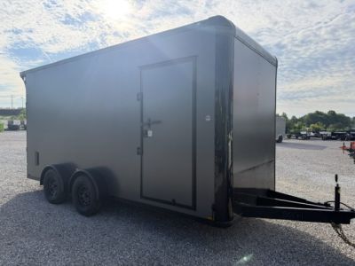 New Outlaw 7x16 7k Torsion Spread W/ Wing Charcoal/B/O- 7' 6" Interior Height
