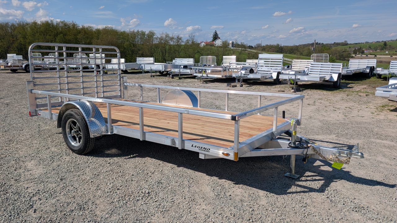 New 2027 Legend 7x12 Open Deluxe Aluminum Utility Trailer