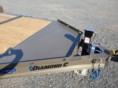 New 2026 Diamond C Trailers HDT207 Equipment Split Tilt Trailer / 15,500 GVWR / 82"x20'