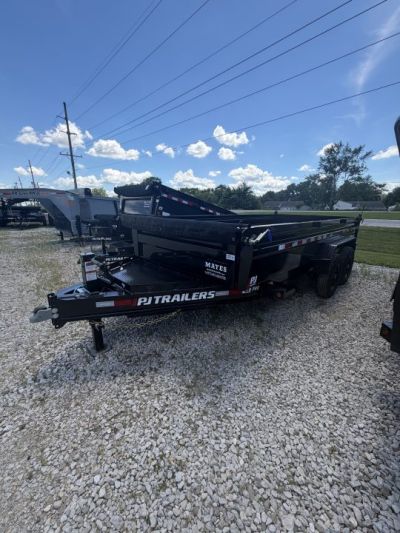 New 2026 PJ Trailer DL162 Dump Trailer 83X16 TA 24  SIDES (GVW:15400) BLACK