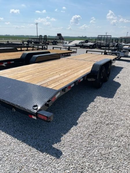New 2026 Sure-Trac 7X24 (22+2) 10K C CHANNEL WOOD DECK Car Hauler