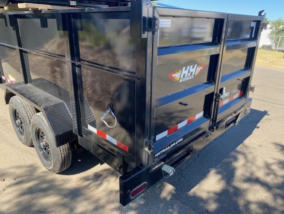 New 2026 H&H Trailers 7x16' Tandem Axle 14K Dump Trailer 4' Sides