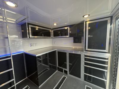 New Haulmark EDGE 8.5x30 Stacker 21K- White W/ Steel Frame, Black Lift & Recessed E-Track