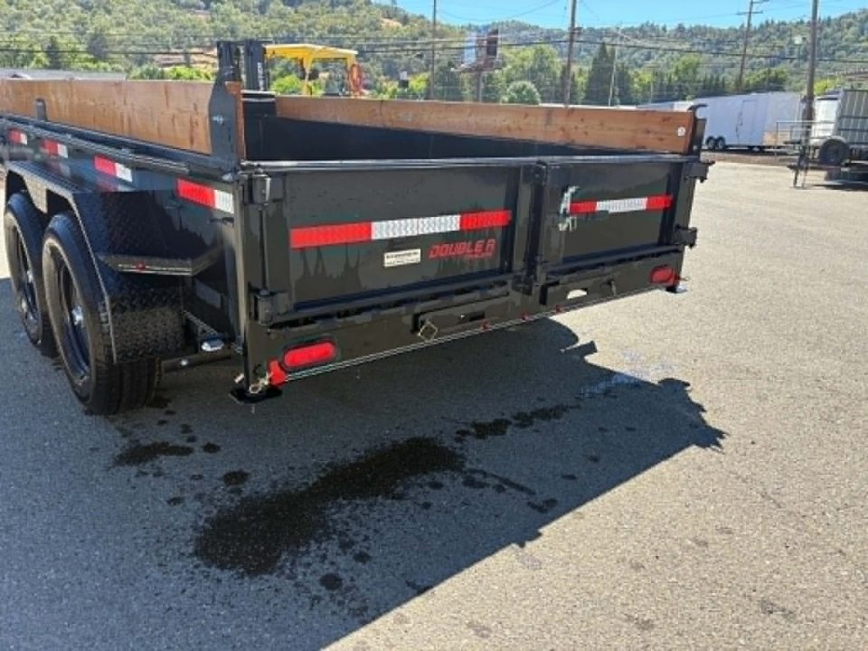 New DUMP NO SPREADER 2027 DOUBLE A ELP147-14 7X14 TANDEM AXLE 15400 GVWR TRAILER