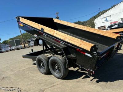 New DUMP NO SPREADER 2027 DOUBLE A ELP147-14 7X14 TANDEM AXLE 15400 GVWR TRAILER