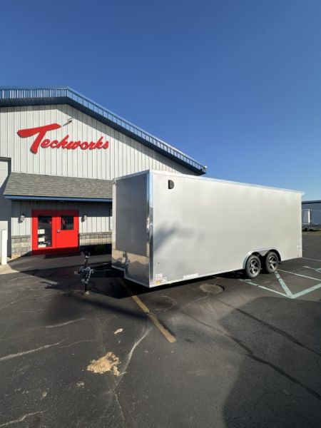 New 2026 Pace American 8.5 X 20 ST DLX Flat Top V-Nose Car Hauler 7K