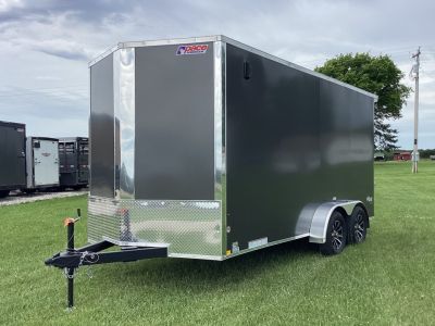 New 2026 Pace American 7x16 Outback Flat Top V-Nose, 7K Cargo / Enclosed Trailer