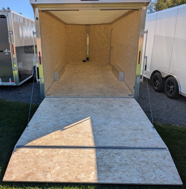 New 2027 E-Z Hauler EZEC8.5X24CH-XLT-P Car Hauler 7 FOOT 1 INCH INTERIOR HEIGHT 080 POLYCORE, TRANSLUCENT ROOF, CANOPY, TORSION AXLES, FREE ALUMINUM WHEEL UPGRADE