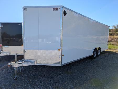 New 2027 E-Z Hauler EZEC8.5X24CH-XLT-P Car Hauler 7 FOOT 1 INCH INTERIOR HEIGHT 080 POLYCORE, TRANSLUCENT ROOF, CANOPY, TORSION AXLES, FREE ALUMINUM WHEEL UPGRADE
