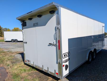 New 2027 E-Z Hauler EZEC8.5X24CH-XLT-P Car Hauler 7 FOOT 1 INCH INTERIOR HEIGHT 080 POLYCORE, TRANSLUCENT ROOF, CANOPY, TORSION AXLES, FREE ALUMINUM WHEEL UPGRADE