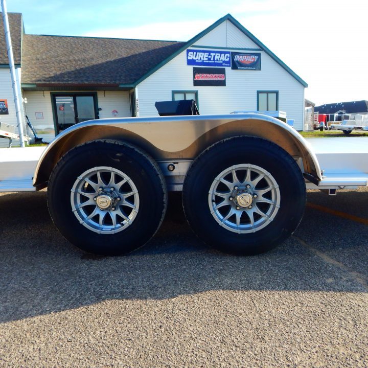 New 2027 Aluma 8220 HEAVY TILT TANDEM AXLE ELECTRIC BRAKE FRONT RAIL STD 5K RTD 15" ALUMINUM WHEELS Car Hauler