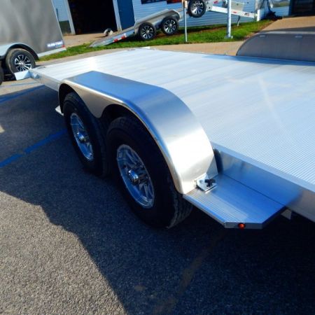 New 2027 Aluma 8220 HEAVY TILT TANDEM AXLE ELECTRIC BRAKE FRONT RAIL STD 5K RTD 15" ALUMINUM WHEELS Car Hauler
