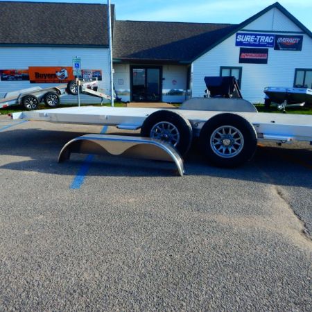 New 2027 Aluma 8220 HEAVY TILT TANDEM AXLE ELECTRIC BRAKE FRONT RAIL STD 5K RTD 15" ALUMINUM WHEELS Car Hauler