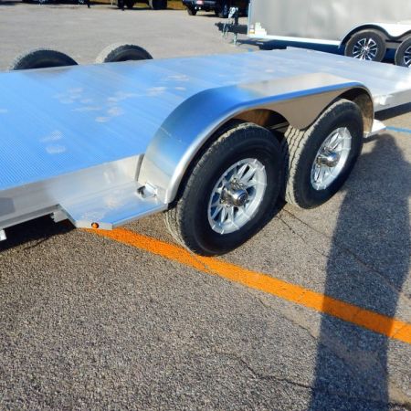 New 2027 Aluma 8220 HEAVY TILT TANDEM AXLE ELECTRIC BRAKE FRONT RAIL STD 5K RTD 15" ALUMINUM WHEELS Car Hauler