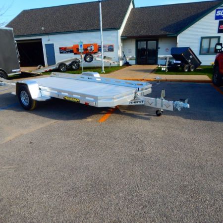 New 2027 Aluma 7814 TILT SINGLE AXLE SLOTTED RAIL Utility Trailer