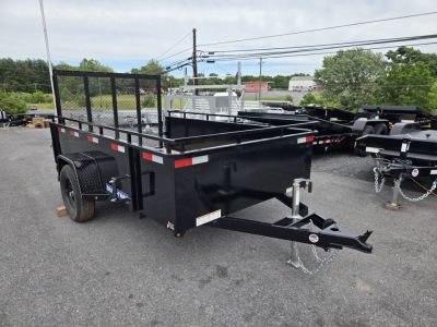 New 6 x 10 Sure Trac 24  High Side Utility Trailer, 3k GVWR ***w/Spring Assist Fold-Flat Gate, Spare Tire Mount, Set Back Jack