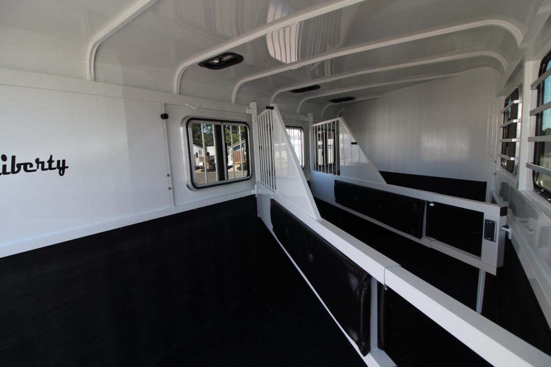 New 2027 Thuro-Bilt Liberty Extra Tall - Large Adjustable Stalls - 3 Horse Trailer - Swing out saddle rack