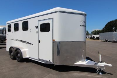 New 2027 Thuro-Bilt Liberty Extra Tall - Large Adjustable Stalls - 3 Horse Trailer - Swing out saddle rack